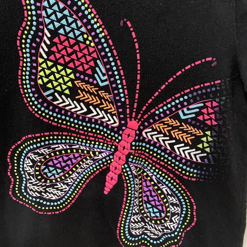 The Children's Place beautiful colorful butterfly short sleeve top size …